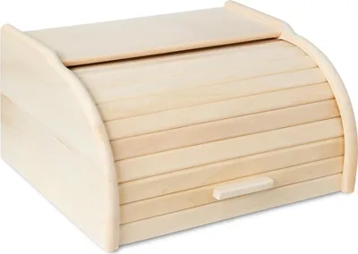 Produktbild von Kleiner Brotkasten aus Holz, unbehandelt, natur – Behälter für Brot