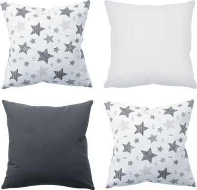 Produktbild von Amilian 4er Set, 40x40 cm 16x16 inch, Dekoratives Kissen, Dekokissen mit Füllung mit Kissenbezug, Sofakissen für Wohnzimmer Kinder Deko
