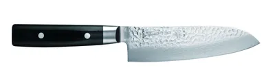 Image de Couteau Santoku Yaxell Zen 16,5 cm - Acier damassé inoxydable 37 plis - Manche en Micarta de toile