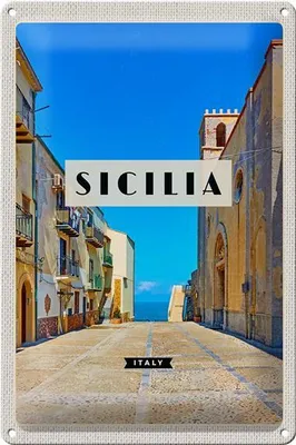 Produktbild von Blechschild Reise 20x30cm Sizilien Italien Europa Urlaubsort