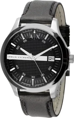 Image de Armani Exchange hommes montre à quartz analogique avec bracelet en cuir AX2101