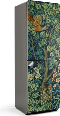 Produktbild von Waldlandschaft mit Fauna – Kühlschrank Aufkleber – Klebefolie Kühlschrank – Kühlschrank Dekor – Kühlschrankfolie selbstklebend – Küchen Dekoration – 60x180 cm
