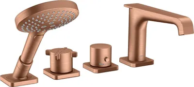 Produktbild von hansgrohe AXOR Citterio E 4-Loch Wannenrandarmatur mit Thermostat, 36411310