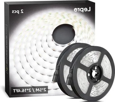 Obrázek produktu pro LED pásky 5 m, studená bílá, samolepicí, flexibilní, sada 12 V – pro televizi, zahradu, Vánoce, klubové večírky, vnitřní i venkovní dekorace, 2 ks