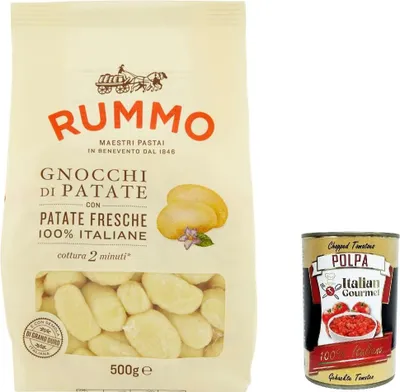 Produktbild von 4x Rummo Gnocchi di patate 100% Italienisch Kartoffelklößchen Nudeln 500g + Italian Gourmet 400g