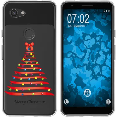 Produktbild von PhoneNatic Case kompatibel mit Google Pixel 3a XL Silikon-Hülle X Mas Weihnachten Weihnachtsbaum M1