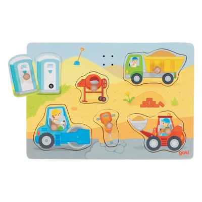 Image de Goki Moule en bois -Puzzle -Construction avec argile, 6pcs.