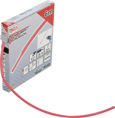 Immagine prodotto di BGS Tubo termorestringente rosso Ø 5 mm 6 m - 6848-1