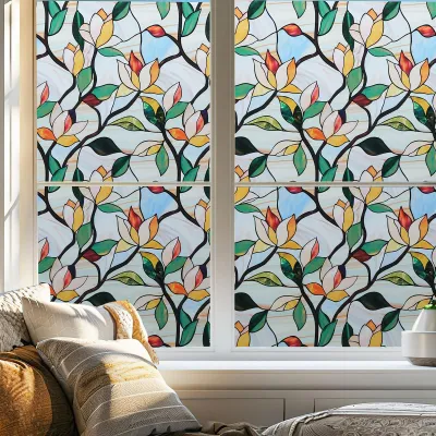 Sichtschutz-Fensterfolie dekorativ blickdicht 90x200 cm Farbe 03
