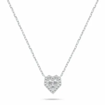 Obrázek produktu pro Jemný stříbrný řetízek Glittering Heart NCL206W