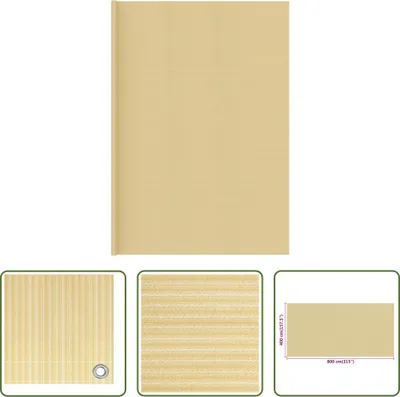 Image de Tapis de tente The Living Store Beige 400 x 800 cm HDPE