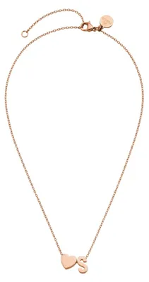 Produktbild von Purelei Kette mit Buchstaben (S/Roségold) Damen Halskette aus Edelstahl