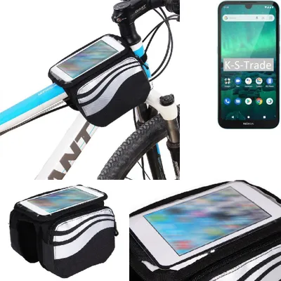 Produktbild von K-S-Trade Rahmentasche Fahrrad-Halterung kompatibel mit Nokia 1.3 Rahmenhalterung Fahrrad Handyhalterung Fahrradtasche Handy Smartphone Halterung Bike