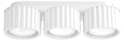 Image de Plafonnier AURA 3 blanc Gx53 3xGx53 10W aluminium 8x10x32.5cm Sollux Lighting