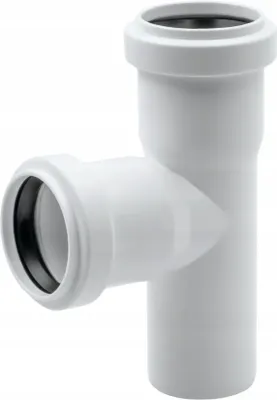 Produktbild von PP T-Stück 32/32mm 90° weiß - HT Abwasserrohr Verbinder rechtwinklig
