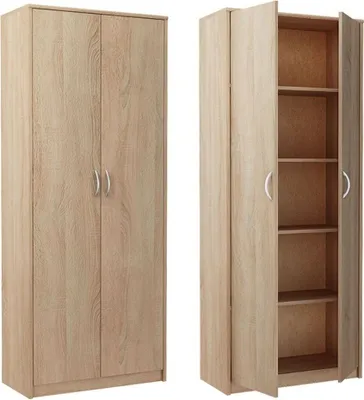 Produktbild von Kleiderschrank Schrank Mit Regalen, Flurgarderobe, Bronze, 74 cm Breite