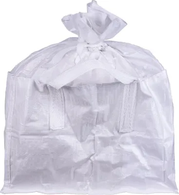 Image de Sac BigBag TSF2, 68x35x46 cm, PP, 2 poignées, blanc, sac a cordon, fond plat, max. 100 kg, de jardin
