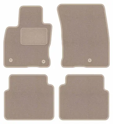 Image de Tapis de sol en moquette pour Ford Kuga MK3 2019- (SUV) – jeu 4 pièces, beiges, sur mesure – Wielganizator LUX