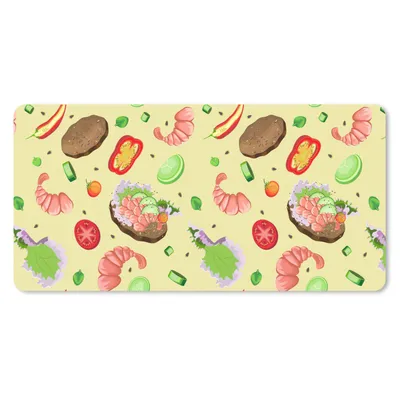 Produktbild von MuchoWow® Mauspad Mousepad Muster - Lebensmittel - Gemüse 60x30 cm - Mousepads - Maus Mat - Pad - Mausunterlage - Nachhaltig