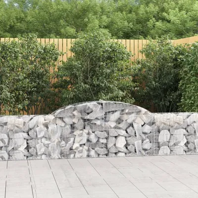 Produktbild von Gabione mit Hochbogen 300x30x60/80 cm Verzinktes Eisen , Gabionen Design 2024