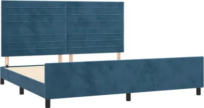 Obrázek produktu pro vidaXL Rám postele bez matrace tmavě modrý 200x200 cm sametový