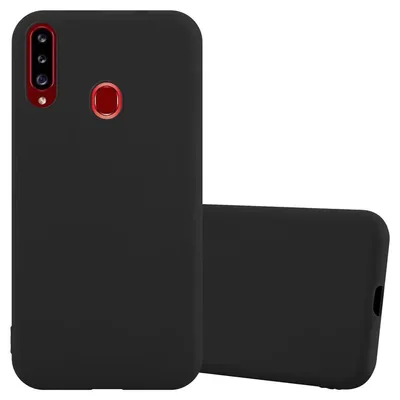 Produktbild von Cadorabo Hülle für Samsung Galaxy A20s Schutzhülle in Schwarz Handyhülle TPU Silikon Etui Case Cover