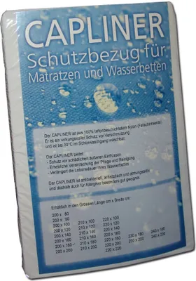 A product package for a mattress and waterbed protector.