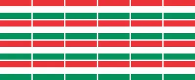Produktbild von Mini Aufkleber Set - Pack glatt - 33x20mm - selbstklebender Sticker - Fahne - Ungarn - Flagge / Banner / Standarte fürs Auto, Büro, zu Hause und die Schule - 24 Stück