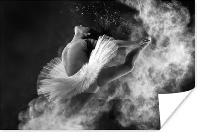 Produktbild von MuchoWow® Poster Tanz - Ballerina - Ausdruck - Schwarz und weiß 60x40 cm - Schlafzimmerdekoration
