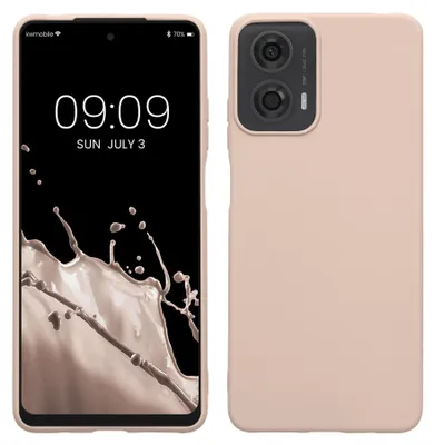 Produktbild von kwmobile Handyhülle für Motorola Moto G24 / E14 / G04 / G04s Hülle - TPU Case - Kabelloses Laden - Schutzhülle Cover in Coconut Swirl
