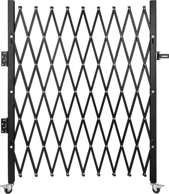 Produktbild von VEVOR Einzelnes Sicherheitstor, Falttürtor, Akkordeon-Sicherheitstor aus Stahl, 131x 188 cm Erweiterbares Sicherheitstor, 360° Rollendes Barrikadentor, Scherentor oder Tür mit Vorhängeschloss