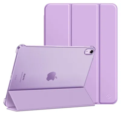 Produktbild von Fintie Hülle für iPad Air 11 Zoll (M4/M3/M2, 2026/2025/2024), iPad Air 5./4. Gen (10,9 Zoll, 2022/2021) – Ultra dünne & leichte Schutzhülle Case Cover mit mattierter transparenter Rückschale, Violett