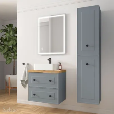 Obrázek produktu pro Toaletní stolek Renoir 600 Blue Fog se 2 zásuvkami závěsný