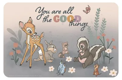 Produktbild von Tischunterlage aus Kunststoff mit Bambi Disney-Motiv, 43 x 28 cm