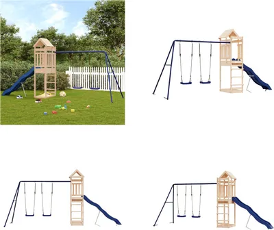 Produktbild von vidaXL Spielturm Massivholz Kiefer - Spielplatz - Spielplätze - Garten Spielplatz - Outdoor Spielplatz