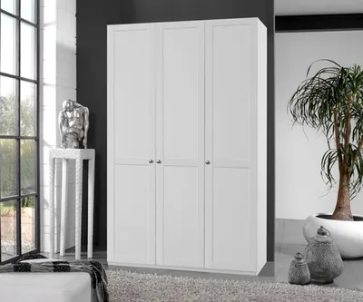 Image de Armoire Newport blanche 135 cm à 3 portes