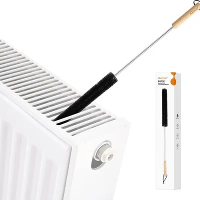 Produktbild von Heizkörperbürste Heizungsbürste Radiatorbürste - Flexibel - Holzgriff - 80 cm - Nylonborsten