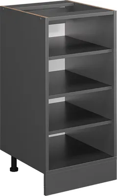 A standalone kitchen cabinet with shelves.