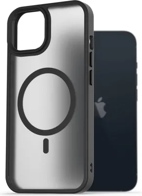 Obrázok produktu pre Matné puzdro AlzaGuard kompatibilné s MagSafe pre iPhone 13 čierne