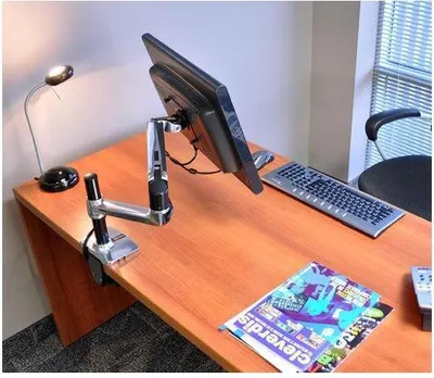 Produktbild von Ergotron LX - Zestaw montażowy (uchwyt biurkowy, wysięgnik, uchwyt przelotowy, ramię monitora, wysoka kolumna) - do monitora LCD - Polerowane aluminium - Rozmiar ekranu: do 86,4 cm (do 34 cali)