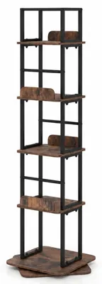 Image de Étagère rotative à 360° en bois de couleur marron