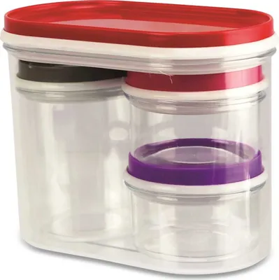 Produktbild von alpina vorratsdosen 90/230/970 ml transparent 4-teilig
