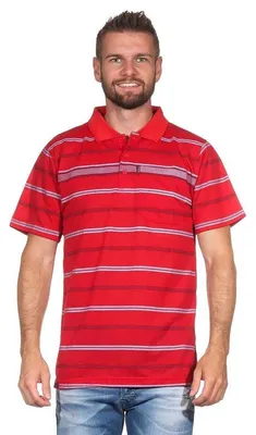 Produktbild von Herren Poloshirt Sommer Polo-Hemd Kurzarm; Rot/M