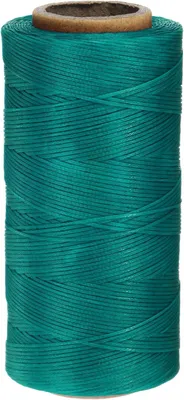 Produktbild von Wachsgarn 150D, 0.8 mm, 260 m, Pfauen Grün, fuer Leder DIY Projekte
