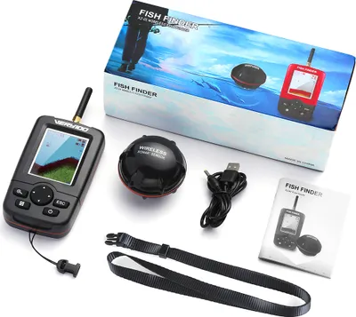 Produktbild von 100M Kabellos LCD Fischfinder Wiederaufladbar Sonar-Sensor Dot Intelligenter Fischfinderfür Köderboot