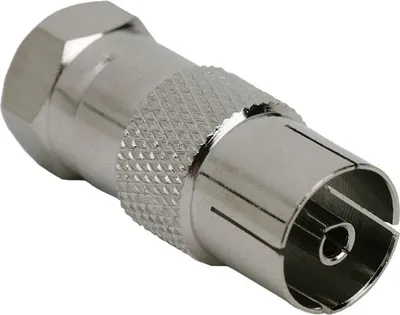 Produktbild von 5x F auf TV-Koax-Adapter - F-Stecker auf Koax-Buchse - Antennen- und Kabelanschluss - 5 Stück [05318]