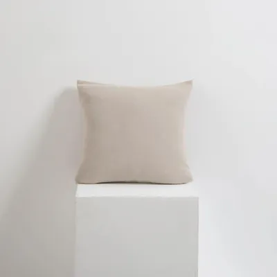 Produktbild von Dunkelbeige Baumwoll-Musselin Kissenbezug 40x40 für Bettwäsche