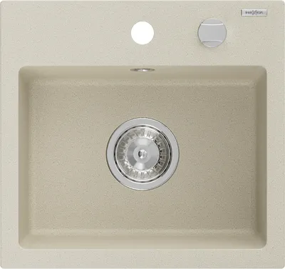 Produktbild von Mexen Milo 1-Becken-Granit-Spüle 435 x 410 mm, Beige - 6505441000-69