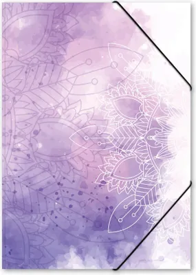 Produktbild von itenga Gummizugmappe Sammelmappe Zeichenmappe A4 PP Motiv MANDALA WASSERFARBEN