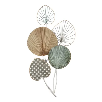 Produktbild von GILDE Relief Wandrelief 5 Blätter  H. 90 cm,67574
